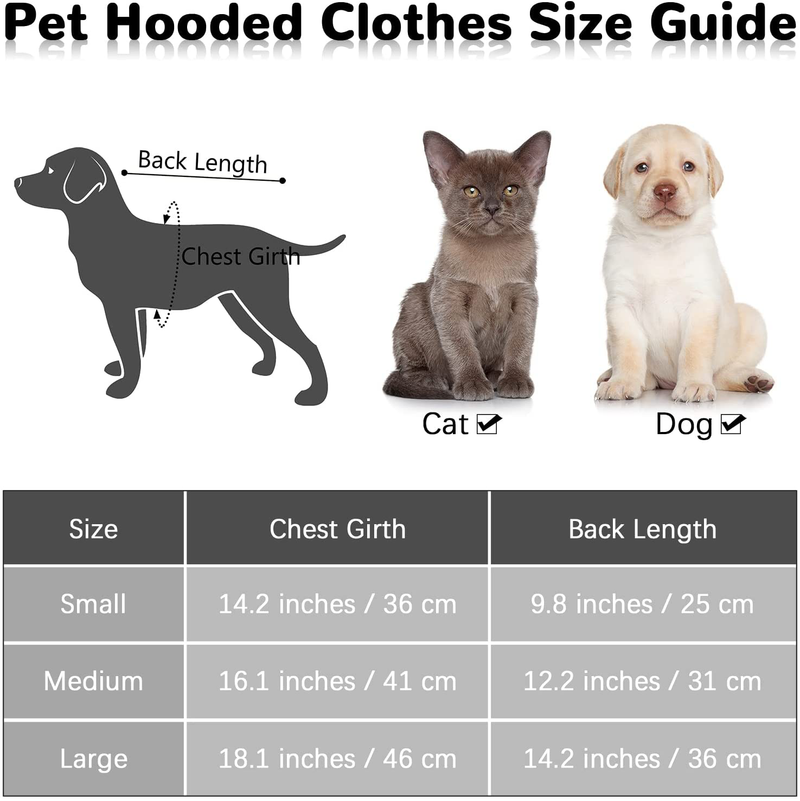 Pedgot 3 Pack Dog Hoodie Dog Sweaters with Hat and Pocket Pet Hooded Clothes Warm Coat Sweater Winter Autumn Casual Sports Hoodies for Small Dogs Cats Animals & Pet Supplies > Pet Supplies > Dog Supplies > Dog Apparel Pedgot   