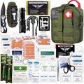 EVERLIT 250 Pieces Survival First Aid Kit IFAK Molle System Compatible Outdoor Gear Emergency Kits Trauma Bag for Camping Boat Hunting Hiking Home Car Earthquake and Adventures Sporting Goods > Outdoor Recreation > Camping & Hiking > Camping Tools EVERLIT OD Green  