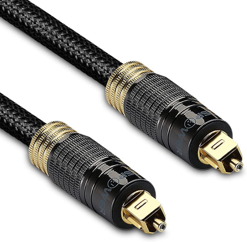 FosPower (3 Feet) 24K Gold Plated Toslink Digital Optical Audio Cable (S/PDIF) - [Zero RFI & EMI Interference] Metal Connectors & Ultra Durable Nylon Braided Jacket Electronics > Electronics Accessories > Cables Fospower 50 FT / 15.2 M (CL3 Rated)  