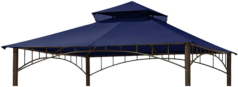 Eurmax 10FT x 10FT Double Tiered Gazebo Replacement Canopy Roof Top（Navy Blue） Home & Garden > Lawn & Garden > Outdoor Living > Outdoor Structures > Canopies & Gazebos Eurmax   