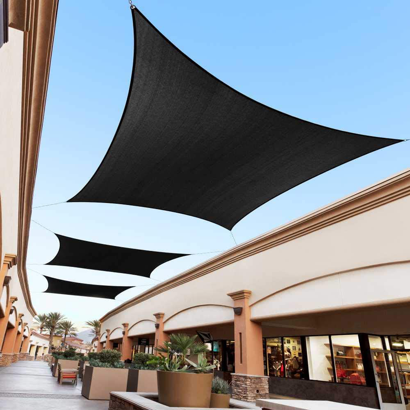 Royal Shade 12' x 16' Beige Rectangle Sun Shade Sail Canopy Outdoor Patio Fabric Shelter Cloth Screen Awning - 95% UV Protection, 200 GSM, Heavy Duty, 5 Years Warranty, We Make Custom Size Home & Garden > Lawn & Garden > Outdoor Living > Outdoor Umbrella & Sunshade Accessories Royal Shade Black 15' x 17' 
