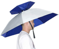 NEW-Vi Fishing Umbrella Hat Folding Sun Rain Cap Adjustable Multifunction Outdoor Headwear Home & Garden > Lawn & Garden > Outdoor Living > Outdoor Umbrella & Sunshade Accessories NEW-Vi Sliver/Blue Oxford cloth double layer  