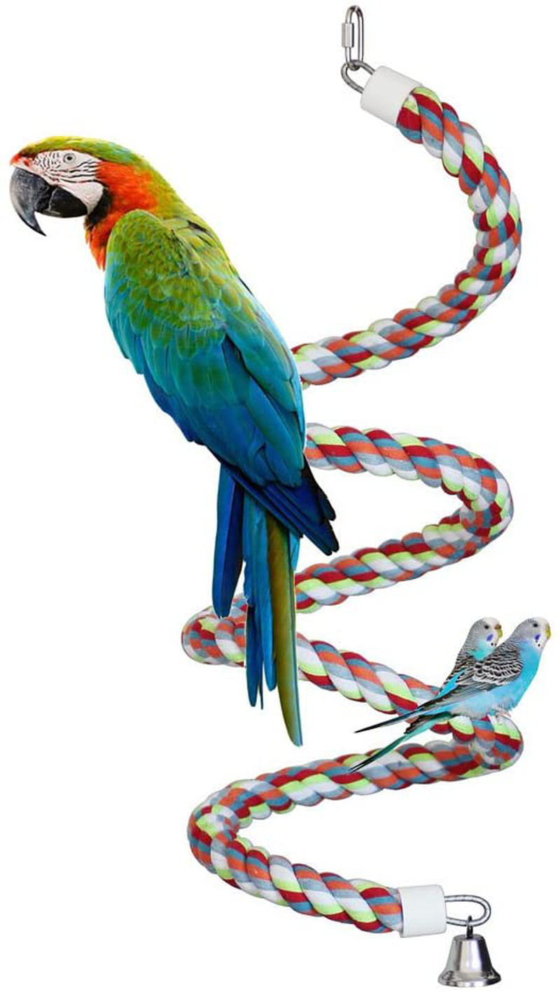KINTOR Big Triangle Rope Swing Bird Toy Parrot Cage Toys Cages Conure African Grey Animals & Pet Supplies > Pet Supplies > Bird Supplies > Bird Toys KINTOR 83inch  