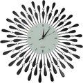 Lulu Decor, Black Drop Metal Wall Clock 24”, White Glass Dial with Arabic Numbers, Decorative Clock for Living Room, Bedroom, Office Space Home & Garden > Decor > Clocks > Wall Clocks Lulu Decor, Inc. White Dial / Lines  