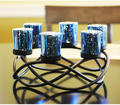 Seraphic Iron Circular Table Centerpiece Candle Holder, Black, Clear Votive 6 Cups Home & Garden > Decor > Home Fragrance Accessories > Candle Holders Seraphic Blue 6-Cup 