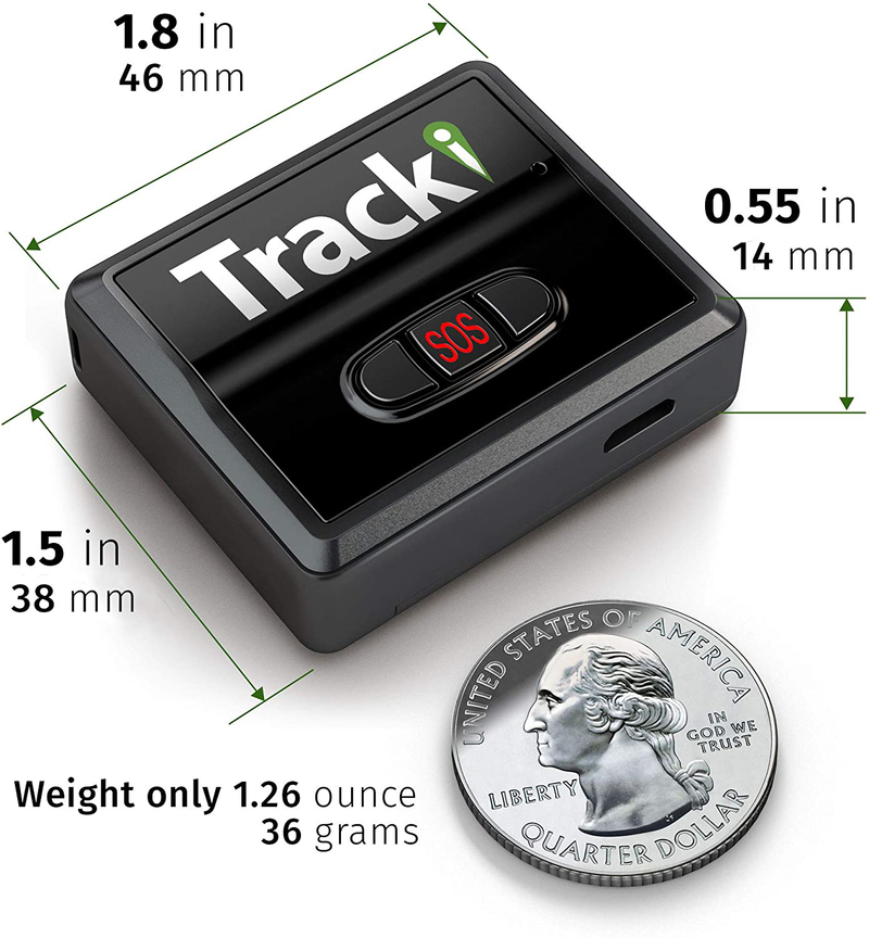 Tracki 2021 Model Mini Real time GPS Tracker. Full USA & Worldwide Coverage. for Vehicles, Car, Kids, Elderly, Child, Dogs & Motorcycles. Magnetic Small Portable Tracking Device. Monthly fee Required