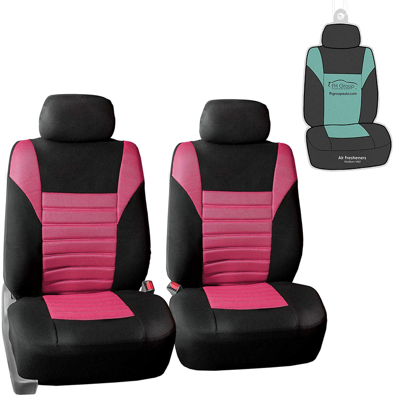 FH Group Sports Fabric Car Seat Covers Pair Set (Airbag Compatible), Gray / Black- Fit Most Car, Truck, SUV, or Van Vehicles & Parts > Vehicle Parts & Accessories > Motor Vehicle Parts > Motor Vehicle Seating ‎FH Group Pink  
