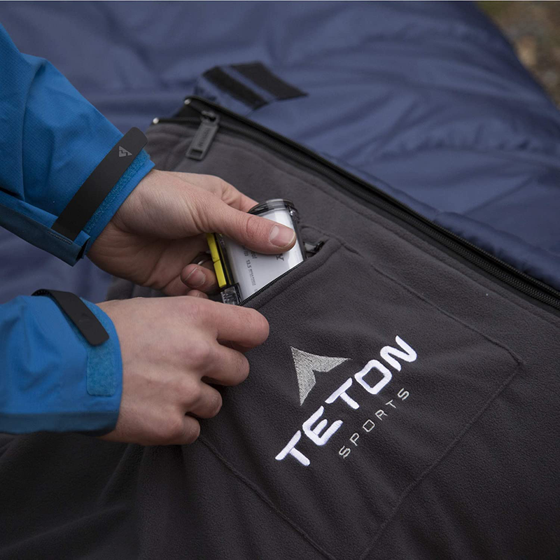 TETON Sports Polara 3-In-1 Sleeping Bag; Great for All Season Camping, Fishing, and Hunting; Versatile Outdoor Sleeping Bag; Lightweight, Washable Inner Fleece Lining; Compression Sack Included , Blue, 82" X 36" Sporting Goods > Outdoor Recreation > Camping & Hiking > Sleeping Bags TETON Sports   