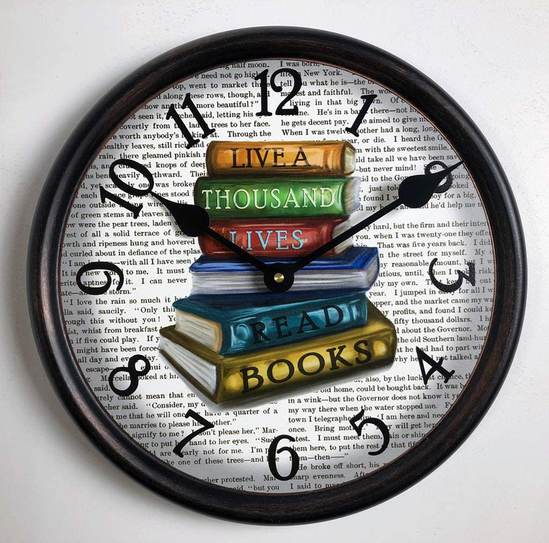 Library Wall Clock, Available in 8 Sizes, Most Sizes Ship The Next Business Day, Whisper Quiet. Home & Garden > Decor > Clocks > Wall Clocks The Big Clock Store 30-inch framed  