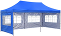 DOIT 10 x 20 FT Pop Up Canopy with Removable Sidewalls, Outdoor Canopy Tent for Party, Event, Wedding & Camping, Instant Easy Up Gazebo Shelter with Potable Wheeled Carrying Bag - Red Home & Garden > Lawn & Garden > Outdoor Living > Outdoor Structures > Canopies & Gazebos DOIT Blue with 4 Sidewalls  