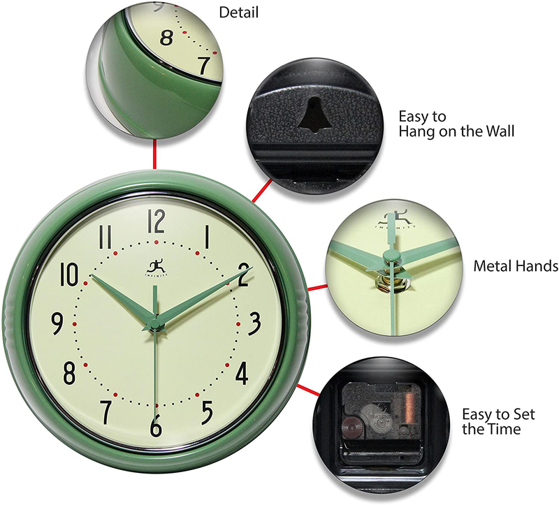 Infinity Instruments Retro Redux Wall Clock