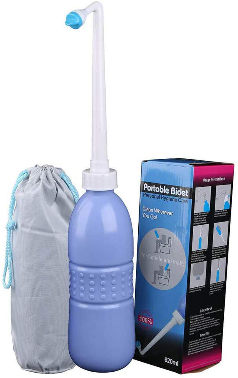 Portable Bidet Sprayer and Travel Bidet with Hand Held Bidet Bottle for Personal Cleansing Use Extended Nozzle - Personal Hygiene Care Toilet Bidet Shower/Bathroom Bidet Spray -21.8Oz(620Ml) Sporting Goods > Outdoor Recreation > Camping & Hiking > Portable Toilets & Showers Hibbent   