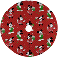 Mickey and Minnie Christmas Tree Skirt 36 Inch Xmas Tree Skirts Decorations for Holiday Party Tree Mat Halloween Christmas Decorations Home & Garden > Decor > Seasonal & Holiday Decorations > Christmas Tree Skirts JEEFANS Mi,laoshu  