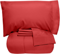 Sweet Home Collection 5 Piece Comforter Set Bag Solid Color All Season Soft Down Alternative Blanket & Luxurious Microfiber Bed Sheets, Twin, Red Home & Garden > Linens & Bedding > Bedding Sweet Home Collection Red Twin 