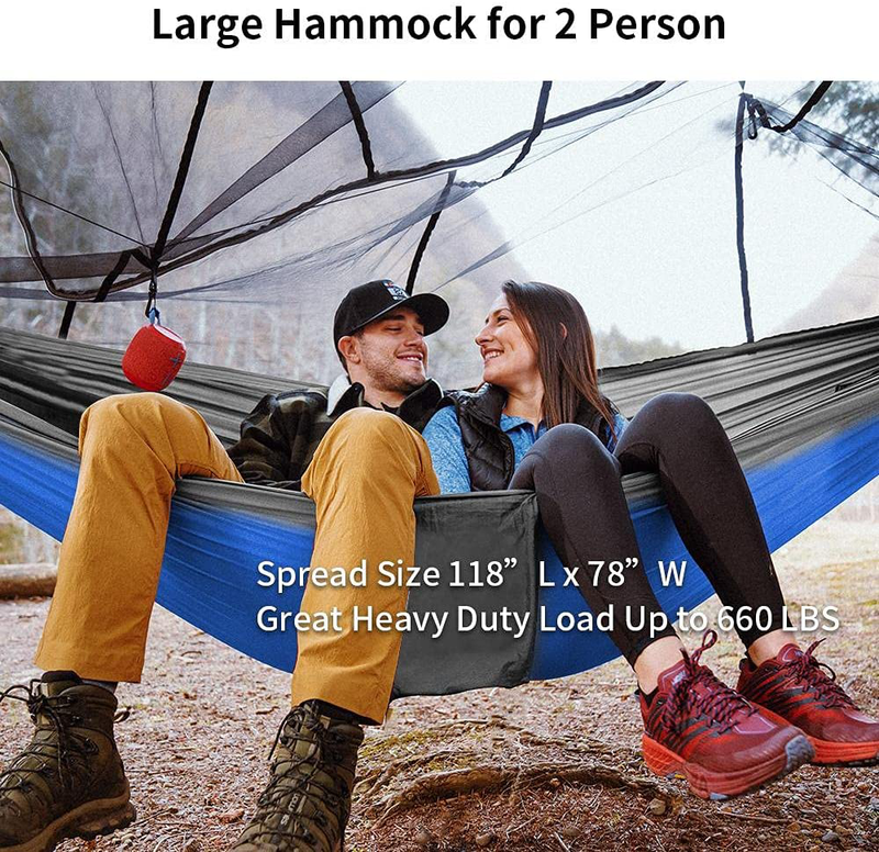Parachute Camping Hammock Lightweight Portable Plus Size Double Hammock with Straps, Beach Travel Hiking Backyard Hammock Home & Garden > Lawn & Garden > Outdoor Living > Hammocks Jaoul   