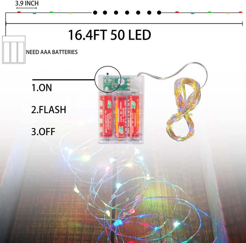 FUNPENY 5 FT Pop up Christmas Tree with 50 LED String Lights, Lighted Artificial Tinsel Xmas Tree with Timer, Battery Operated Prelit Pencil Tree for Indoor Home Party Decoration, White & Red Home & Garden > Decor > Seasonal & Holiday Decorations& Garden > Decor > Seasonal & Holiday Decorations FUNPENY   