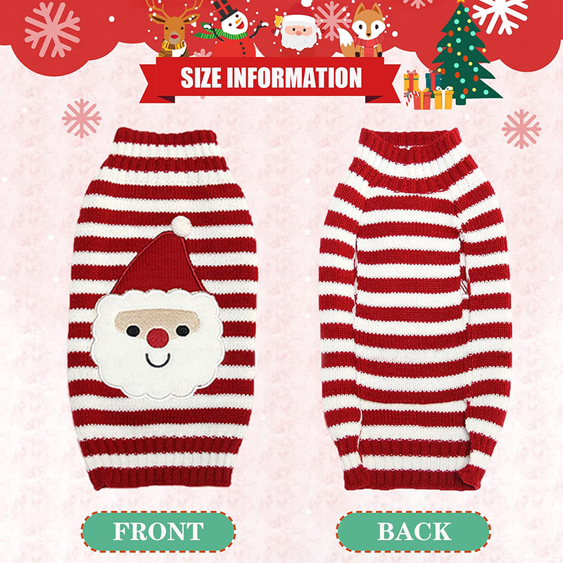 TENGZHI Dog Christmas Sweater Pet Costume XXS Cat Ugly Christmas Sweater Fall Puppy Jumper Dog Outfit for Small Medium Dogs Girl Animals & Pet Supplies > Pet Supplies > Cat Supplies > Cat Apparel TENGZHI   