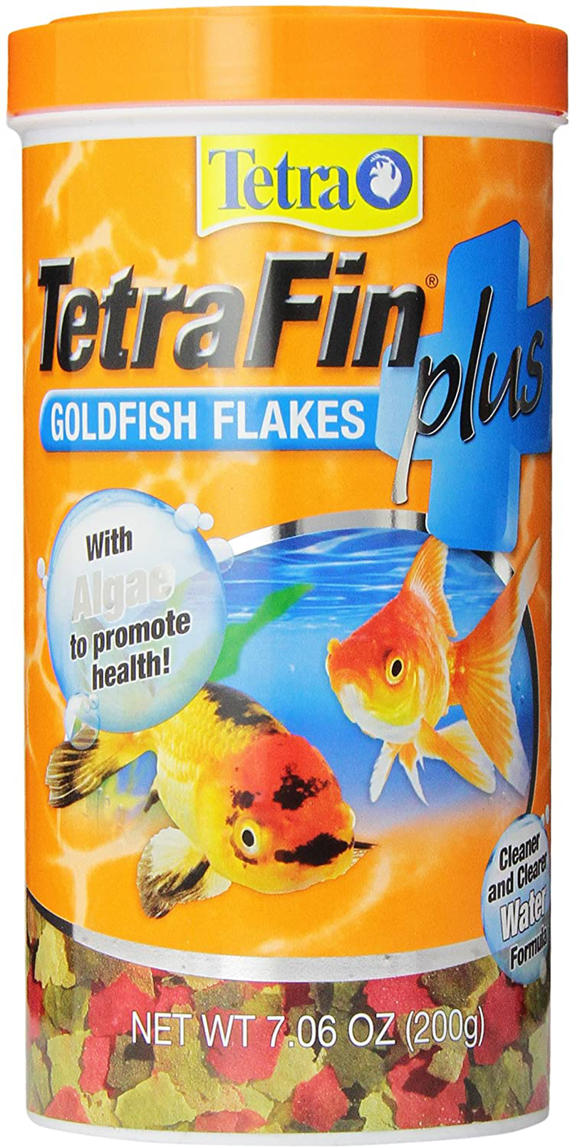 TetraFin Plus Goldfish Flakes 7.06 Ounces, Balanced Diet, With Algae To Promote Health