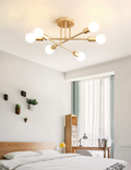 Dellemade Modern Sputnik Chandelier, 6-Light Ceiling Light for Bedroom,Dining Room,Kitchen,Office (Gold) Home & Garden > Lighting > Lighting Fixtures > Chandeliers Dellemade Gold  