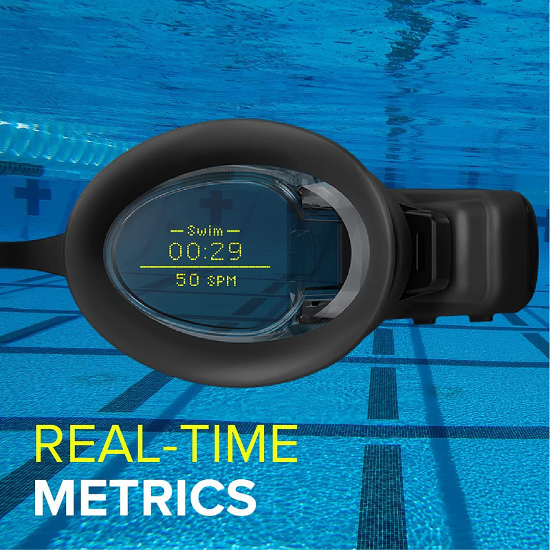 FORM Smart Swim Goggles, Fitness Tracker for Pool, Open Water and Swim Spa with a See-Through Display that Shows your Metrics while Swimming