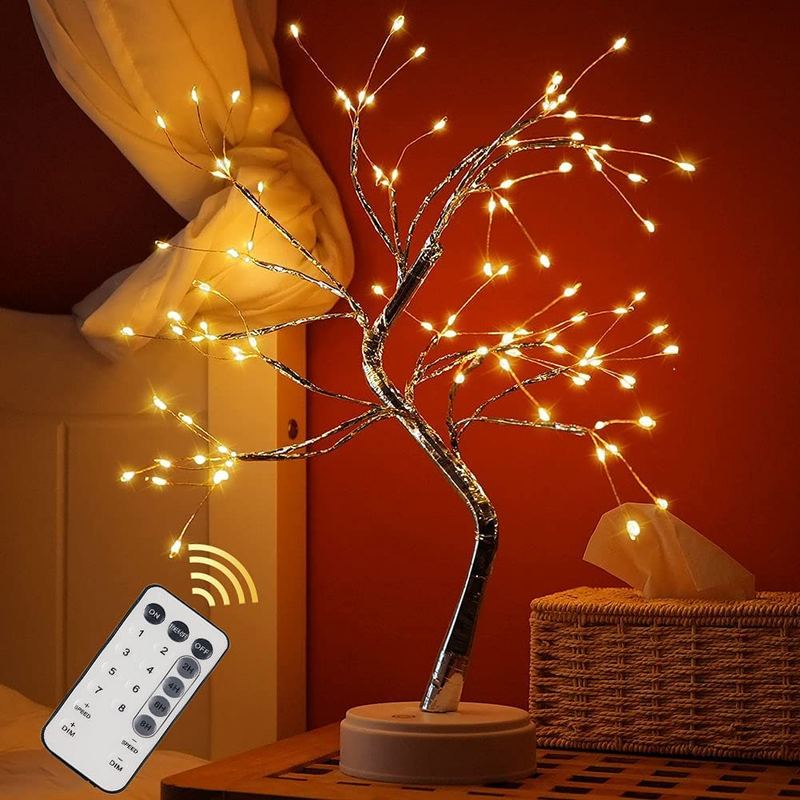 Easter Decorations, Easter Tree Decoration 24” Easter Egg Ornament Tree with Lights, 24 Led Lights Table Centerpiece Twig Tree, Easter Decor for the Home, Patry Home & Garden > Decor > Seasonal & Holiday Decorations Auelife 108 Led Fairy Tree Lamp Warm White- Remote  