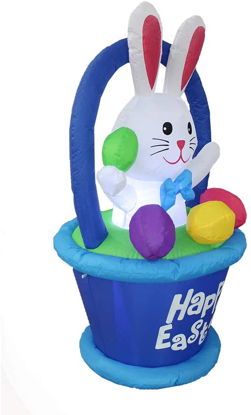 Impact Canopy Inflatable Outdoor Easter Decoration, Easter Bunny Egg Basket, 4 Feet Tall Home & Garden > Decor > Seasonal & Holiday Decorations IMPACT CANOPY   