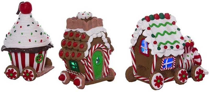 Kurt Adler 4.3-Inch Claydough 3D LED Gingerbread Train Set of 3-Pieces Home & Garden > Decor > Seasonal & Holiday Decorations& Garden > Decor > Seasonal & Holiday Decorations Kurt Adler   