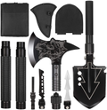 LIANTRAL Camping Shovel Axe Set, Folding Portable Multi Tool Survival Kits with Tactical Waist Pack, Camping Axe Military Shovel for Backpacking, Black Sporting Goods > Outdoor Recreation > Camping & Hiking > Camping Tools LIANTRAL Black  