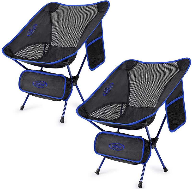 G4Free Upgraded 2 Pack Ultralight Folding Camping Chair, Portable Compact Heavy Duty for Outdoor, Camp, Travel, Beach, Picnic, Festival, Hiking, Backpacking Sporting Goods > Outdoor Recreation > Camping & Hiking > Camp Furniture G4Free Dark Blue  