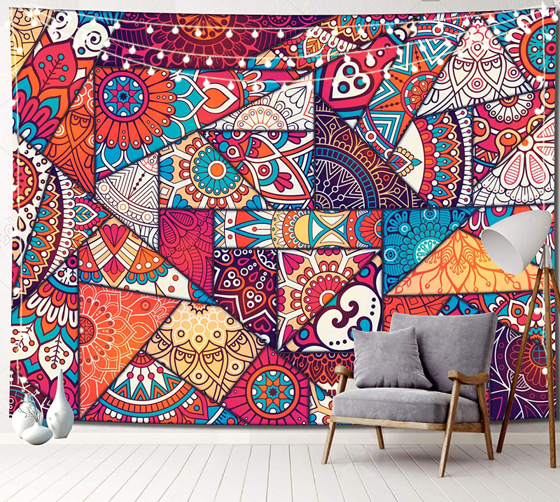 Sosolong Astronaut Tapestry, Galaxy Tapestry Outer Space Tapestry for Boys Bedroom Decor ，Living Room Or Dorm Wall A Hanging Tapestry (PLANET, 59in*51in) Home & Garden > Decor > Artwork > Decorative Tapestries Sosolong COLOUR MANDALA 79in*59in 
