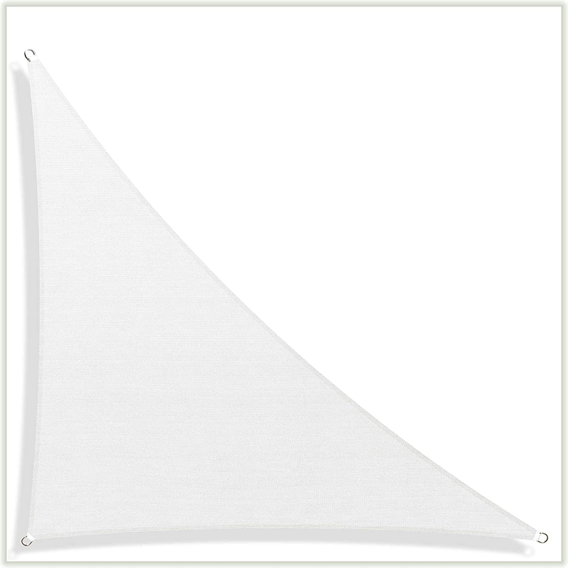 ColourTree 12' x 12' x 12' Blue Sun Shade Sail Triangle Canopy Awning Shelter Fabric Cloth Screen - UV Block UV Resistant Heavy Duty Commercial Grade - Outdoor Patio Carport - (We Make Custom Size) Home & Garden > Lawn & Garden > Outdoor Living > Outdoor Umbrella & Sunshade Accessories ColourTree White Right Triangle 9' x 14' x 16.6' 