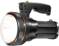 Super Bright LED Handheld Spotlight Tactical Flashlight Rechargeable 9600mAh 6000 Lumens CREE Bulb with USB Power Output Function Torchlight 6 Lights Modes Spot Light Waterproof Side Floodlight Hardware > Tools > Flashlights & Headlamps > Flashlights ‎GLANDU Orange  