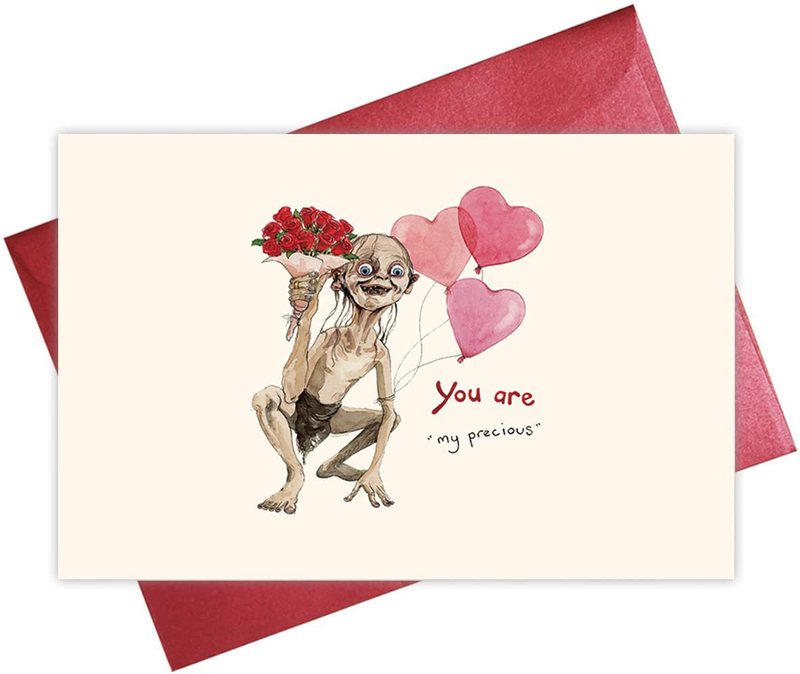 Funny Valentine'S Day Humorous Valentine'S Day Card for Wife Girlfriend Gollum Valentines Day Card Humorous Anniversary Birthday Card for Him Her Christmas Gift for Her You Are My Precious Card Home & Garden > Decor > Seasonal & Holiday Decorations Huras