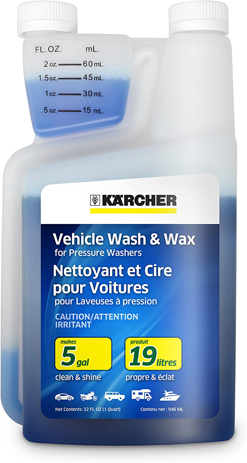 Karcher Car Wash & Wax Soap for Pressure Washers, 1 Quart  Karcher Vehicle Wash 1 Quart 