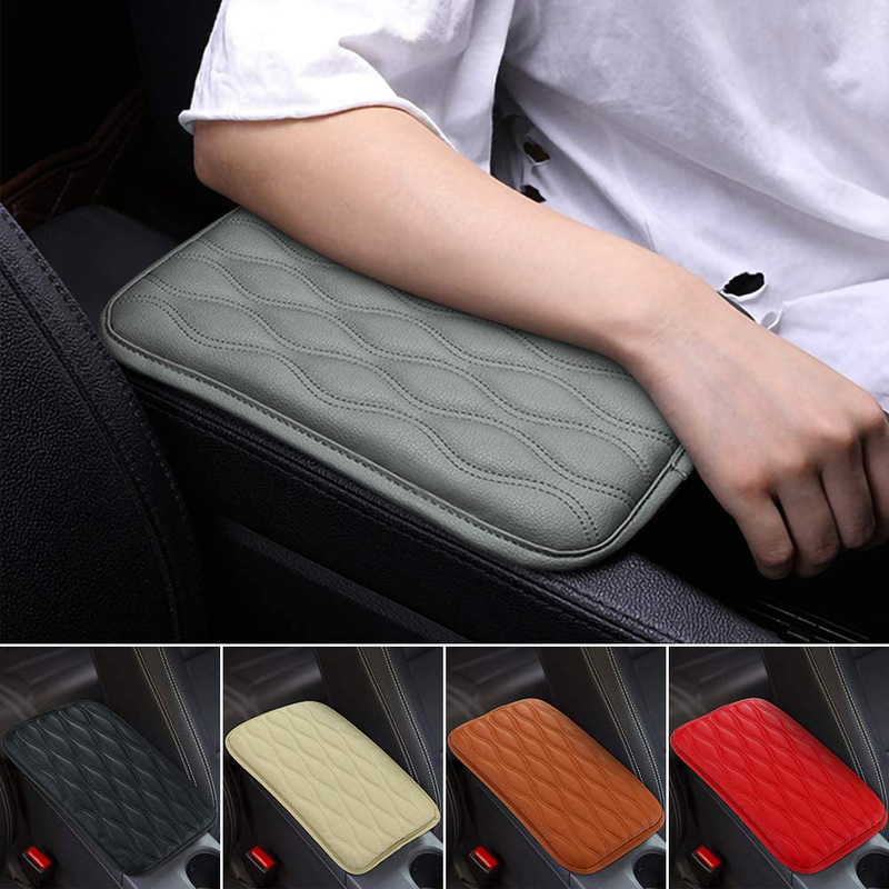 SUHU Auto Center Console Cover Pad Universal Fit for SUV/ Truck/ Car, Waterproof Car Armrest Seat Box Cover, Leather Auto Armrest Cover Vehicles & Parts > Vehicle Parts & Accessories > Motor Vehicle Parts > Motor Vehicle Seating Mioloe Gray N 