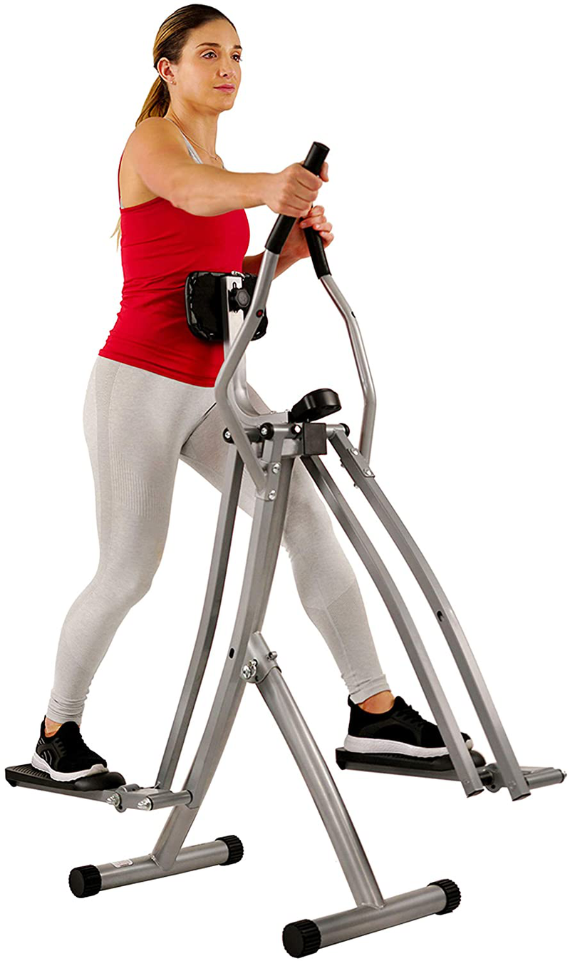 Sunny Health & Fitness SF-E902 Air Walk Trainer Elliptical Machine Glider w/LCD Monitor, 220 LB Max Weight and 30 Inch Stride  Sunny Health & Fitness   