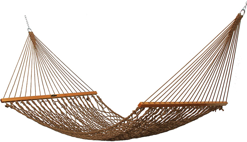 Original Pawleys Island 12DCOT Single Oatmeal Duracord Rope Hammock with Free Extension Chains & Tree Hooks, Handcrafted in The USA, Accommodates 1 Person, 450 LB Weight Capacity, 12 ft. x 50 in. Home & Garden > Lawn & Garden > Outdoor Living > Hammocks Original Pawleys Island Antique Brown  