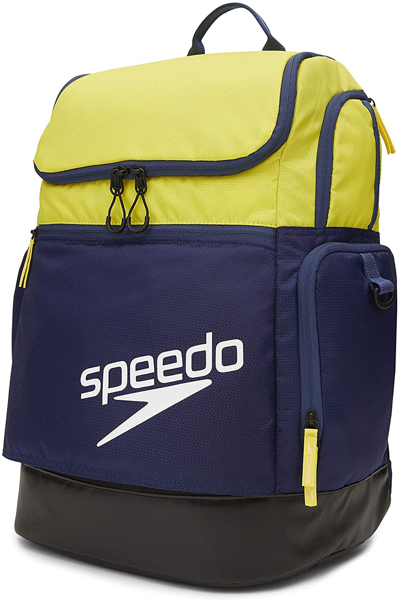 Speedo Large Teamster Backpack 35-Liter, Bright Marigold/Black, One Size Sporting Goods > Outdoor Recreation > Boating & Water Sports > Swimming Speedo Navy/Yellow 2.0 One Size 