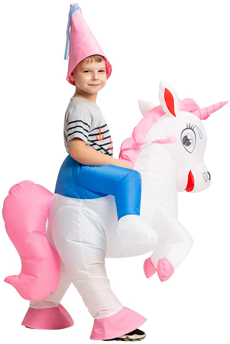 GOOSH Inflatable Costume for Kids, Halloween Costumes Boys Girls Unicorn Rider, Blow Up Costume for Unisex Godzilla Toy Apparel & Accessories > Costumes & Accessories > Costumes GOOSH   