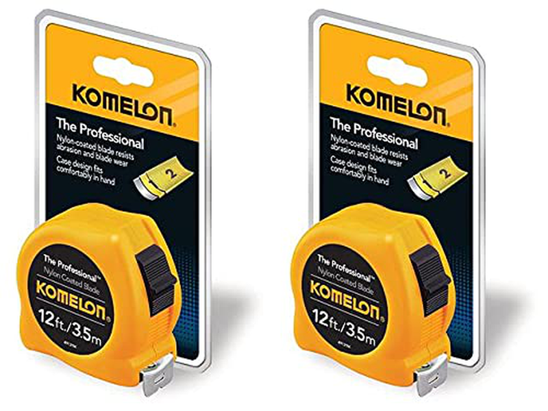 Komelon 4912IM The Professional 12-Foot Inch/Metric Scale Power Tape, Yellow Hardware > Tools > Measuring Tools & Sensors Komelon 12ft - Blade (Pack of 2)  