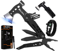 Sdlogal Multitool Camping Accessories 15 in 1 Tool Hatchet with Axe Hammer Saw Screwdrivers Pliers Wirecutter,5-In-1 Paracord Bracelet, Anniversary Birthday Cool Stuff Gifts for Dad Boyfriend Husband Sporting Goods > Outdoor Recreation > Camping & Hiking > Tent Accessories sdlogal 15in1 Multitool Hatchet  