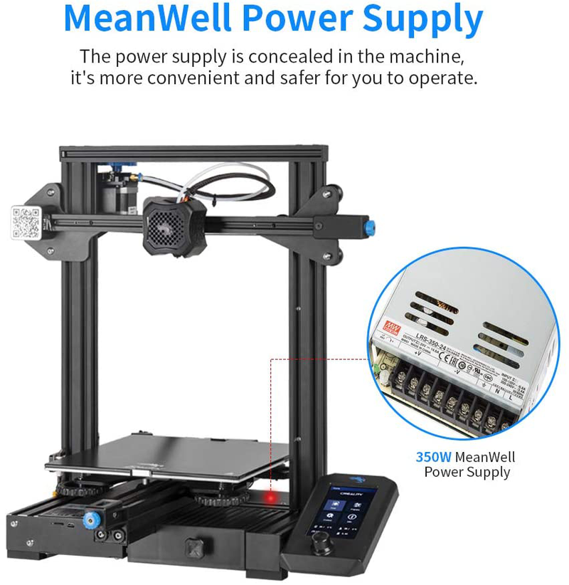 Creality Official Ender 3 V2 3D Printer with MeanWell Power Supply Upgraded Version of Ender 3 Pro Silent Motherboard Mainboard for Carborundum Glass Platform LCD Screen(Ender 3 V2) Electronics > Print, Copy, Scan & Fax > 3D Printers Creality 3D   