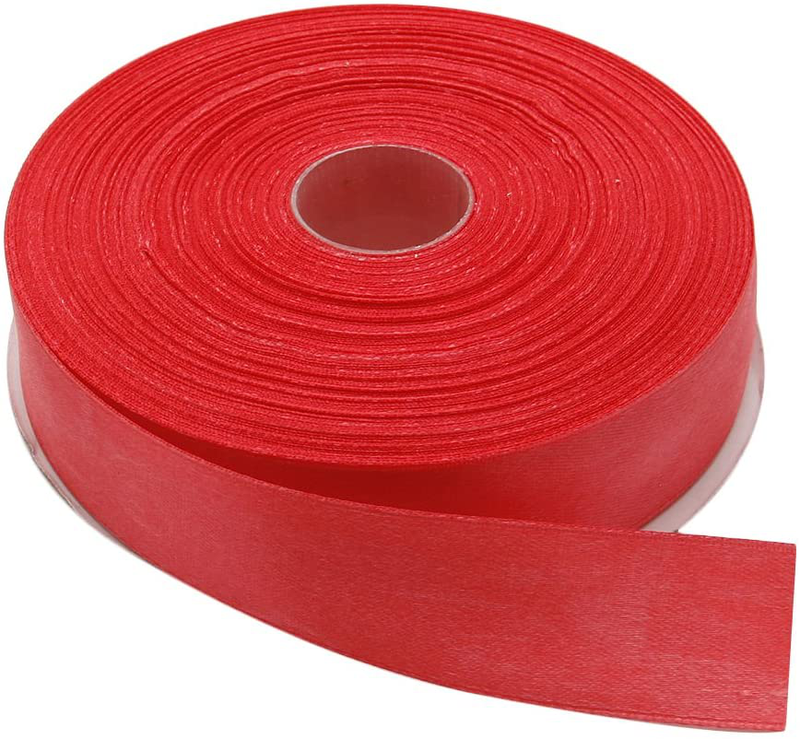Topenca Supplies 3/8 Inches x 50 Yards Double Face Solid Satin Ribbon Roll, White Arts & Entertainment > Hobbies & Creative Arts > Arts & Crafts > Art & Crafting Materials > Embellishments & Trims > Ribbons & Trim Topenca Supplies Coral 1" x 50 yards 