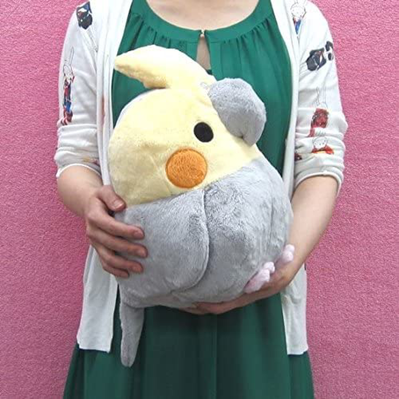 Soft and Downy Large Bird Stuffed Toy (Munyu-Mamu series) (Cockatiel Grey/XL size 30cm) Animals & Pet Supplies > Pet Supplies > Bird Supplies > Bird Toys Hamee   