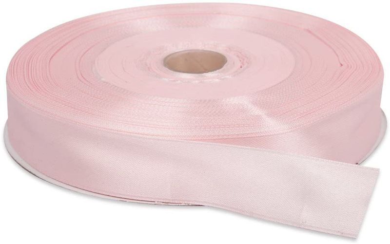 Topenca Supplies 3/8 Inches x 50 Yards Double Face Solid Satin Ribbon Roll, White Arts & Entertainment > Hobbies & Creative Arts > Arts & Crafts > Art & Crafting Materials > Embellishments & Trims > Ribbons & Trim Topenca Supplies Baby Pink 1-1/2" x 50 yards 