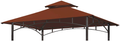 Eurmax 5FT x 8FT Double Tiered Replacement Canopy Grill BBQ Gazebo Roof Top Gazebo Replacement Canopy Roof（Cocoa） Home & Garden > Lawn & Garden > Outdoor Living > Outdoor Structures > Canopies & Gazebos Eurmax Rust  