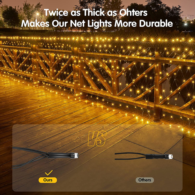 LED Christmas Lights, 360 LEDs 9.8ft x 6.6ft Christmas Net Lights with 8 Modes, Timer, Connectable, Waterproof and Durable Green Weir Design for Trees, Bushes, Garden Christmas Decorations Home & Garden > Decor > Seasonal & Holiday Decorations& Garden > Decor > Seasonal & Holiday Decorations BlcTec   