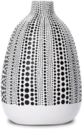 Quoowiit Flower Vase, Decorative Vases Floral Vase for Centerpieces, Vase for Home Decor, Living Room, Office Table or Wedding, Modern Resin Vases with Black and White Dots-White Tall Home & Garden > Decor > Vases Quoowiit White-short  
