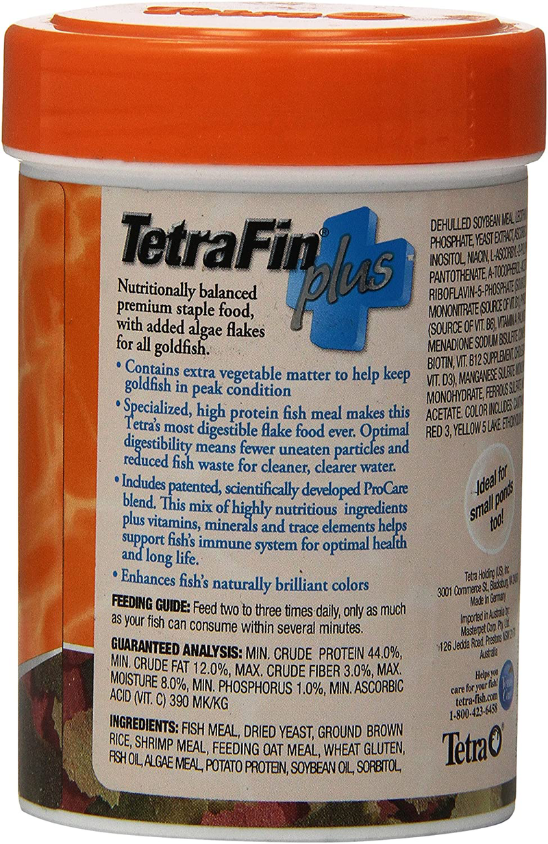 Tetra TetraFin Plus Goldfish Flakes with Algae Cleaner Water Formula Animals & Pet Supplies > Pet Supplies > Fish Supplies > Fish Food Tetra   