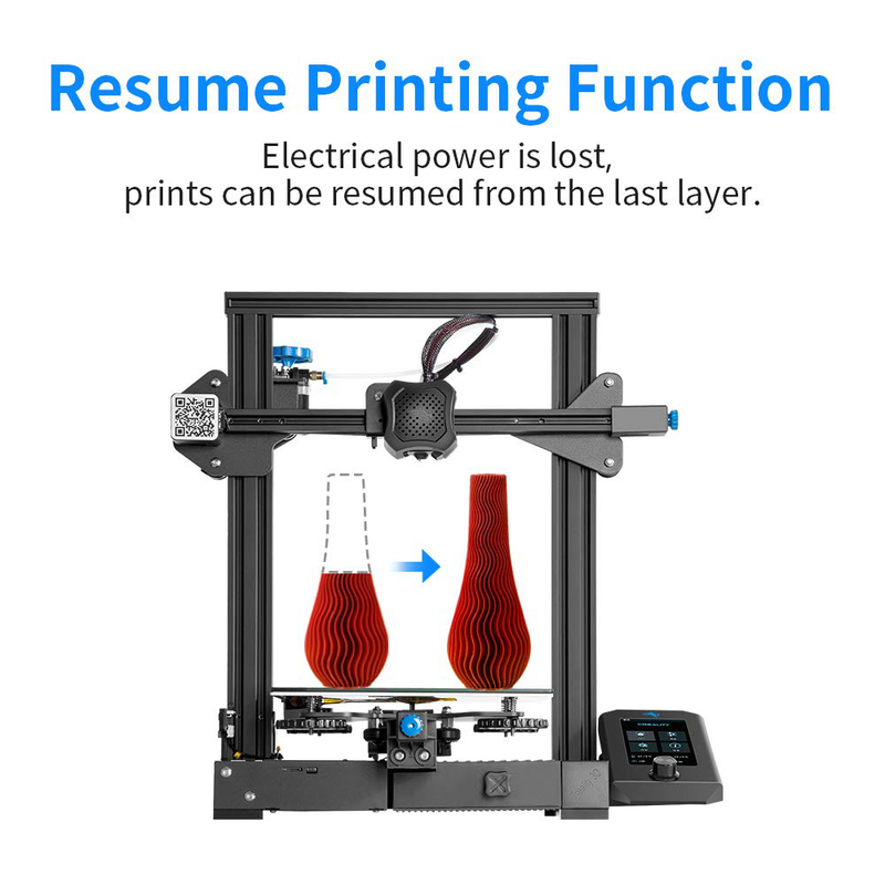 Official Creality Ender 3 V2 Upgraded 3D Printer Integrated Structure Design with Carborundum Glass Platform Silent Motherboard and Branded Power Supply Electronics > Print, Copy, Scan & Fax > 3D Printers Comgrow   